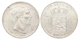 2½ Gulden. Willem III. 1873. UNC -.