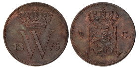 1 cent. Willem III. 1876. UNC -.