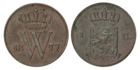 1 Cent. Willen III. 1877. Prachtig / UNC.