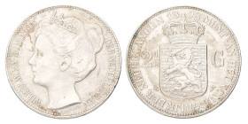 2½ Gulden. Wilhelmina. 1898. Zeer Fraai -.