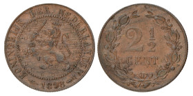 2½ Cent. Wilhelmina. 1898. Prachtig / UNC.