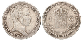 1 Gulden. Nederlands-Indië. Willem I. 1821. Zeer Fraai.