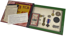 Europe. 1914 - 1918. Museumbox with different attributes which remembers of the Great war.