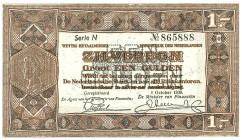Nederland. 1 gulden. Zilverbon. Type 1938. - Nagenoeg UNC.