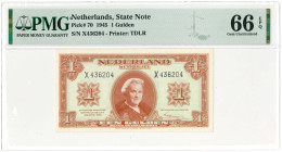 Nederland. 1 gulden . Muntbiljet. Type 1945. Type Wilhelmina II. - UNC.