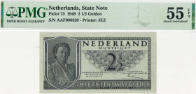 Nederland. 2½ gulden . Muntbiljet. Type 1949. Type Juliana. - Nagenoeg UNC.