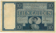 Nederland. 10 gulden . Bankbiljet. Type 1924. Type Zeeuw meisje. - Fraai / Zeer Fraai.