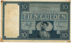 Nederland. 10 gulden . Bankbiljet. Type 1924. Type Zeeuw meisje. - Fraai.