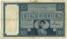 Nederland. 10 gulden. Bankbiljet. Type 1924. Type Zeeuws meisje. - Fraai -.