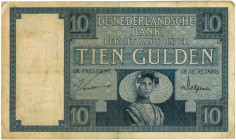 Nederland. 10 gulden. Bankbiljet. Type 1924. Type Zeeuws meisje. - Fraai -.