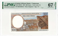 Central African States . 500 francs. Banknote. Type 1994. - UNC.