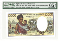 Djibouti. 10000 francs. Banknote. Type 1984. - UNC.