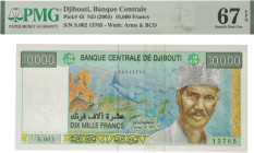 Djibouti. 10000 francs. Banknote. Type 2005. - UNC.