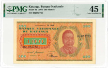 Katanga. 100 francs. Banknote. Type 1960. - Extremely fine.