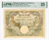 Madagascar. 50 francs. Banknote. Type 1937-1947. - Very fine.