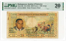 Madagascar. 5000 francs. Banknote. Type 1966. - Very fine.
