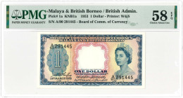 Malaya & British Borneo. 1 dollar. Banknote. Type 1953. - About UNC.