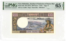 New Hebrides. 100 francs. Banknote. Type 1972. - UNC.