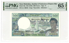New Hebrides. 500 francs. Banknote. Type 1970. - UNC.