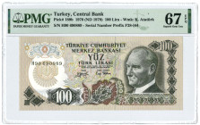 Turkey. 100 lira. Banknote. Type 1970. - UNC.