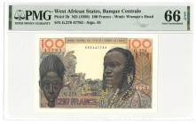 West African States. 100 francs. Banknote. Type 1959. - UNC.