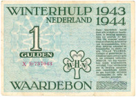 Nederland. 1 gulden. Waardebon. Type 1943-1944. - Zeer Fraai.