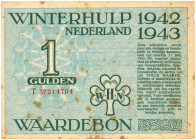 Nederland. 1 gulden. Waardebon. Type 1942-1943. - Zeer Fraai.