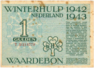 Nederland. 1 gulden. Waardebon. Type 1942-1943. - Zeer Fraai.