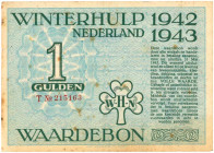 Nederland. 1 gulden. Waardebon. Type 1942-1943. - Zeer Fraai.