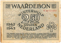 Nederland. 2½ gulden. Waardebon. Type 1942-1943. - Zeer Fraai.