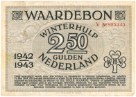 Nederland. 2½ gulden. Waardebon. Type 1942-1943. - Zeer Fraai +.