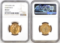 Russia-USSR Chervonetz 10 Roubles 1975. NGC MS66+
Gold coin (.900), 8.60 g, Y#85, Mintage: 250.000