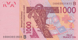 West African States Benin 1000 Francs 2003 Pick#211Bn UNC
Pick#211Bn UNC