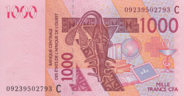 West African States Burkina Faso 1000 Francs 2003 Pick#315Ca UNC
Pick#315Ca UNC