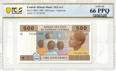 Central African States 500 Francs 2002 Pick#206U PCGS 66 PPQ
Pick#206U PCGS 66 PPQ