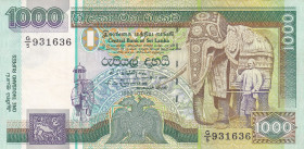 Ceylon ( Sri Lanka ) 1000 Rupees 1995 Pick#107b UNC
Pick#107b UNC