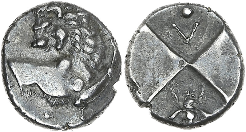 Thrace, Cherchonèse de Thrace - Hemidrachme
A/ Protomé de lion.
R/ Carré creux.
...