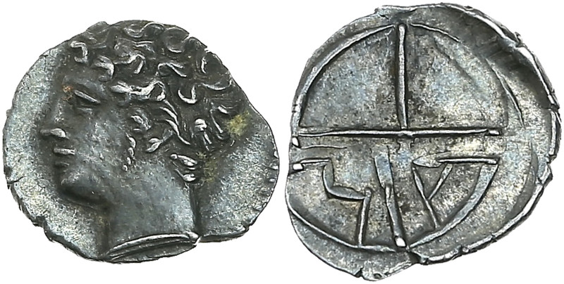 Massalia (Marseille) - Obole au revers MA, tête à gauche

Argent - 0,62 grs - 10...