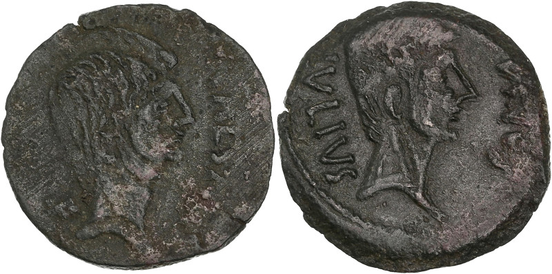 Octave et Jules César - Dupondius (Rome) - Imitation locale

Cuivre - 6,25 grs -...