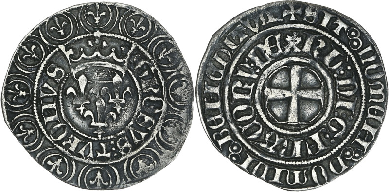 Charles VI - Gros aux lis sous une couronne Point 12 - (Mâcon ?)

Argent - 3,41 ...