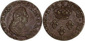 Louis XIV - 4 deniers de Strasbourg 1708 BB (Strasbourg)

Cuivre - 4,37 grs - 22 mm
G.83
TTB+ / AU55

Monnaie gradée par GENI en AU55. Bel exemplaire ...