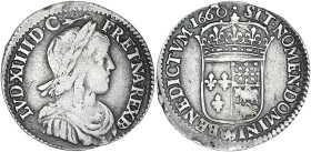 Louis XIV - 1/12 écu de Bearn mèche longue 1660 (Pau)

Argent - 2,39 grs - 20 mm
G.114
TB / TTB

Type très rare !