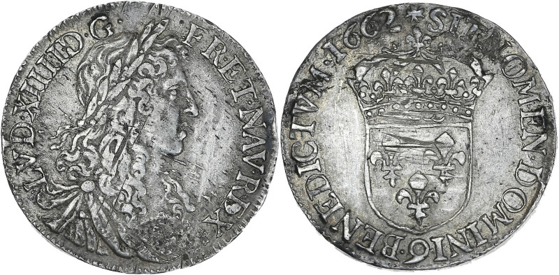 Louis XIV - 1/2 écu au buste Juvénile 1662 9 (Rennes)

Argent - 13,59 grs - 31 m...