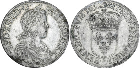 Louis XIV - Ecu mèche longue 1652 A (Paris)
Point sous LOVIS XIIII.

Argent - 27,31 grs - 39 mm
G.202
TTB+

Superbe exemplaire avec une belle patine d...