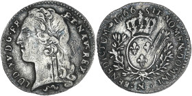 Louis XV - 1/10 écu au bandeau 1766 N (Montpellier)

Argent - 2,85 grs - 21 mm
G.292
TTB-

Rare (R2 dans le Gadoury des royales). Exemplaire nettoyé, ...