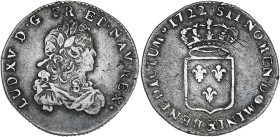 Louis XV - 1/3 écu de France 1722 & (Aix-en-Provence)
Flan neuf.

Argent - 8,04 grs - 28 mm
G.306
TTB

Très rare en flan neuf (R3 dans le Gadoury des ...