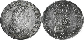 Louis XV - 1/2 écu France-Navarre 1718 W (Lille)
Var. LUD.

Argent - 12,01 grs - 32 mm
G.310
TTB

Type rare. Faiblesse de frappe et choc sur la tranch...