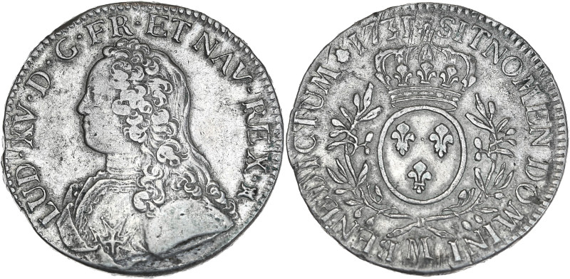 Louis XV - Ecu aux branches d'olivier 1731 M (Toulouse)

Argent - 29,29 grs - 40...