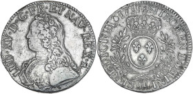 Louis XV - Ecu aux branches d'olivier 1731 M (Toulouse)

Argent - 29,29 grs - 40 mm
G.321
TTB

Rare (R2 dans le Gadoury des royales et 2 exemplaires c...