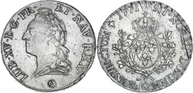Louis XV - Ecu vieille tête 1771 Q (Perpignan)

Argent - 29,38 grs - 41 mm
G.323
TTB-/TTB

Rare (R2 dans le Gadoury des royales). Exemplaire agréable ...